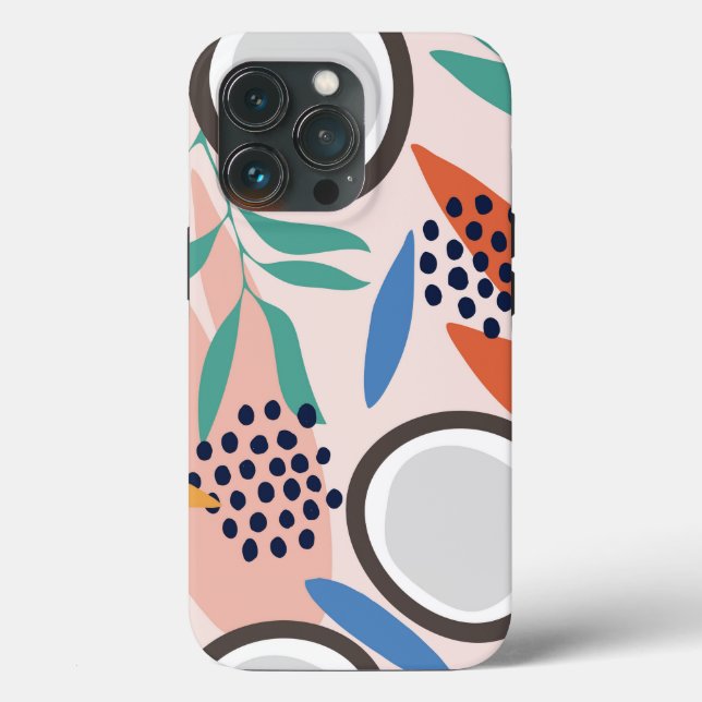 Tendance rose vert bleu bleu coco Coque dur (Verso)