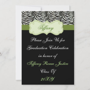 tendance verte Graduation party Invitation