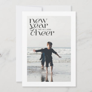 Tendances modernes Nouvel An Carte photo chaleureu