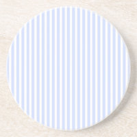 Tender Baby Blue Pale Sky Blue and White Stripe