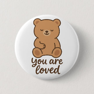 tender bear 2 inch round button