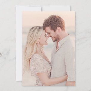 Tender Beige Realistic Photo Invitation