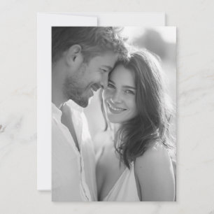 Tender Black and White Photo Invitation