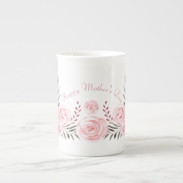 Tender Blusing Roses personnalisé os Chine Mug (Devant)