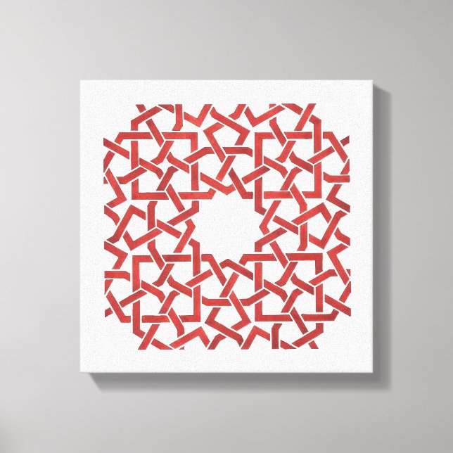 Tender canvas Moroccan mosaic red MAMLUK Print (Front)