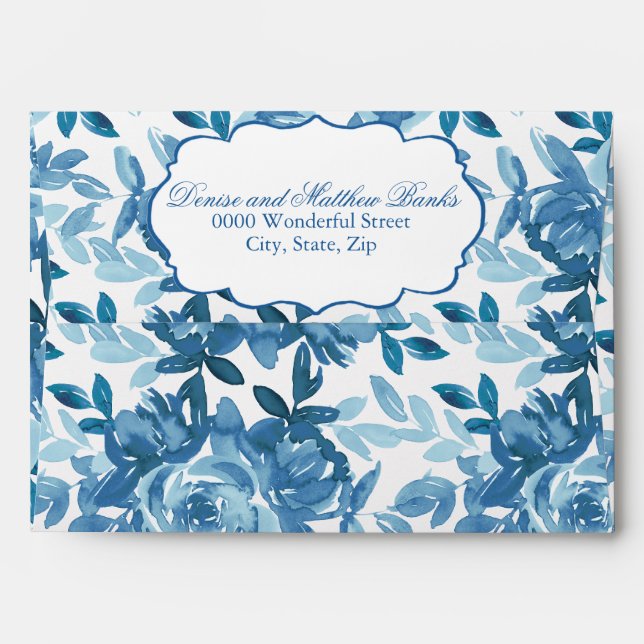 Tender Collection Skydiver and Spun Sugar Blue     Envelope (Back (Top Flap))