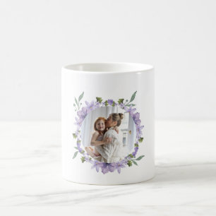 "Tender Embrace Among Purple Flowers" Coffee Mug