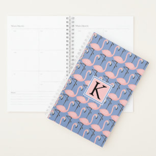 Tender Flamingo Pattern   Monogram Planner