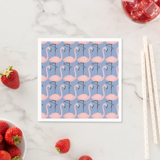 Tender Flamingo Pattern Napkin (Insitu)