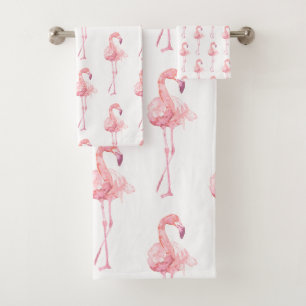 Tender Flamingo Series Design 2 Bath Towel Set