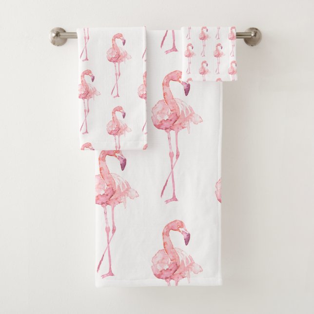 Tender Flamingo Series Design 2 Bath Towel Set (Insitu)