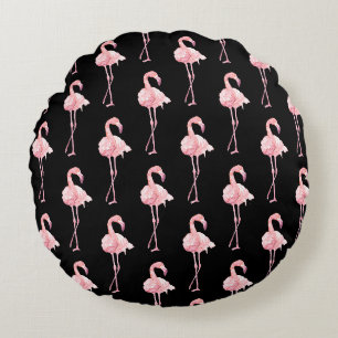 Tender Flamingo Series Design 2 Round Pillow