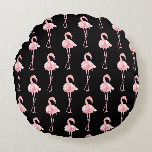 Tender Flamingo Series Design 2  Round Pillow (Front)