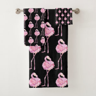Tender Flamingo Series Design 3 Bath Towel Set