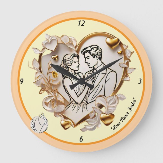 "Tender Heart Love" Large Clock (Front)