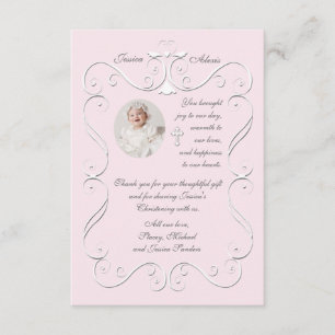 Tender Heart Pink Religious Photo Thank You
