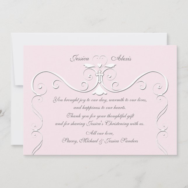 Tender Heart Pink Religious Thank You (Front)