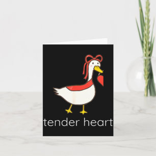 Tender Heart Steady Love Funny Goose Couple Matchi Card