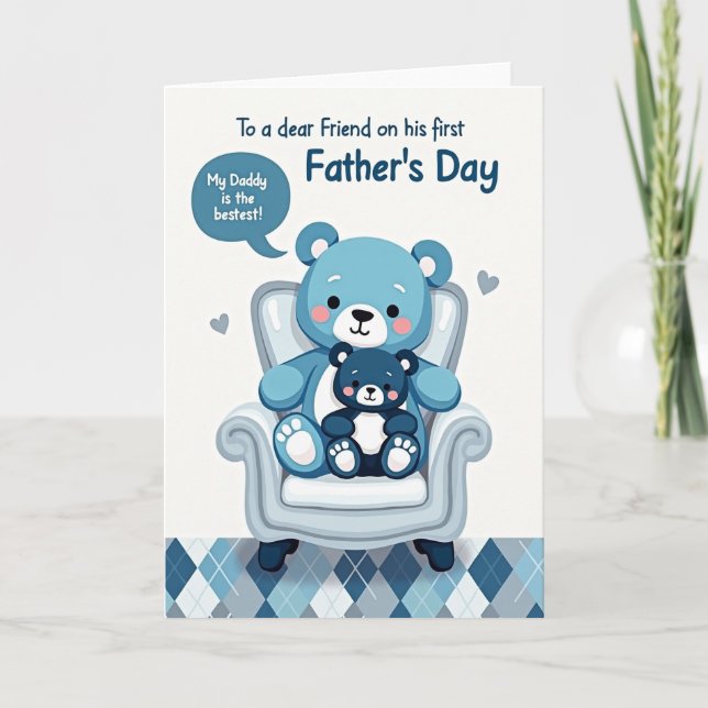 Tender Indigo Hugs Day Card (Front)