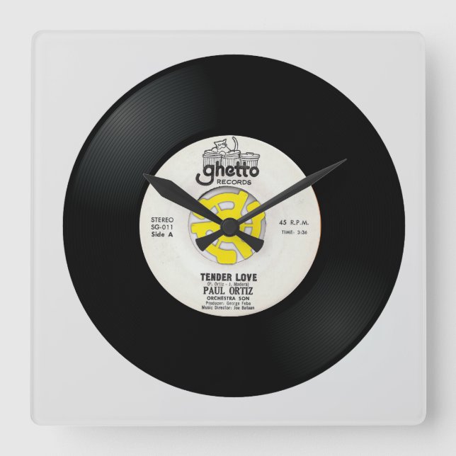 Tender Love 45 tr/min horloge murale acrylique (Recto)