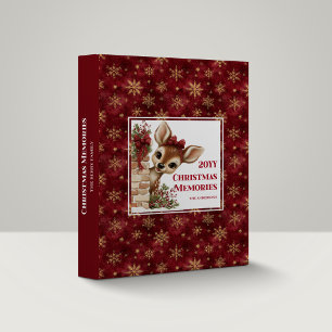 Tender Peeking Reindeer Holiday Story Album Binder
