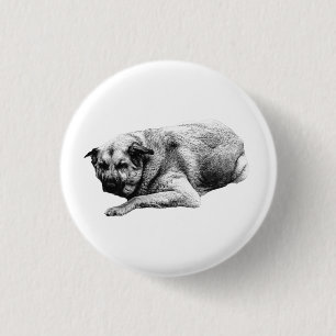 Tender Quiet, Easy Poise 1 Inch Round Button