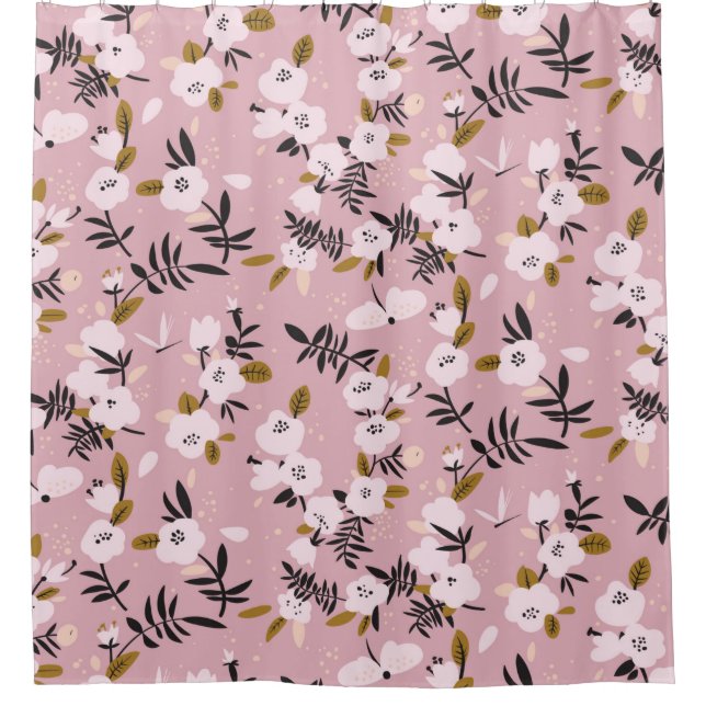 Tender spring cherry blossom on pink  (Front)