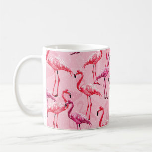 Tender spring cherry blossom on pink  coffee mug