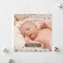 Tender Starry Christmas Personalized Photo Holiday