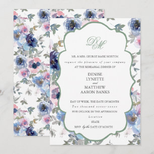 Tender Wedding Set Basil Green Invitation