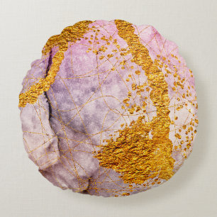 Tenderness in pastel colours. Unique creativity. I Round Pillow