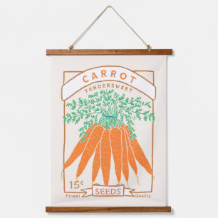 Tendersweet Carrot Seed Packet Hanging Tapestry 