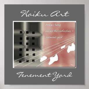 Tenement Yard Haiku Art Print