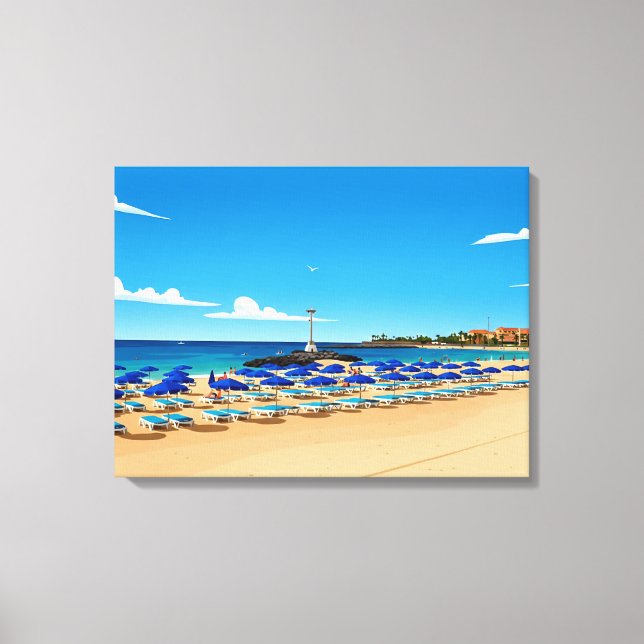 Tenerife beach view canvas print (Front)