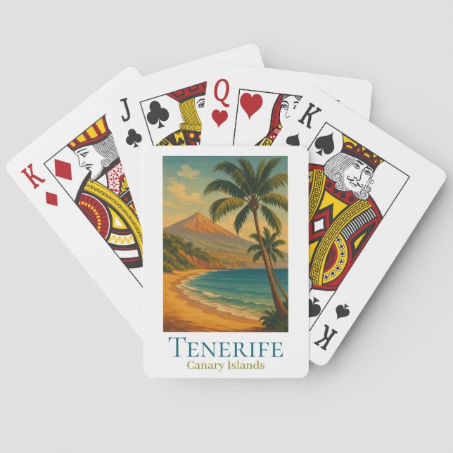 Tenerife Canary Islands Mount Teide Spanish Island Playing Cards (Back)