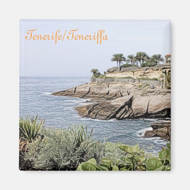 Tenerife,painted Magnet (Front)