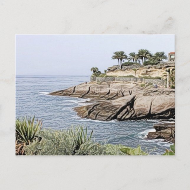 Tenerife,painted Postcard (Front)