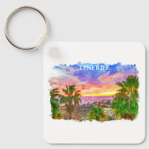 Tenerife Spain Canary Island vintage travel Keychain