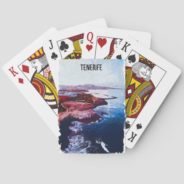 Tenerife Spain Coast Canary Islands Souvenir Playing Cards (Back)