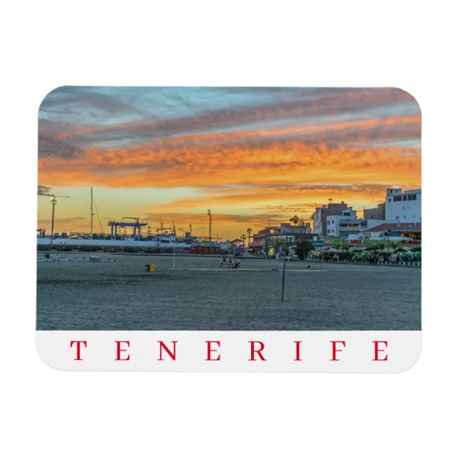 Tenerife sunset fridge magnet (Horizontal)
