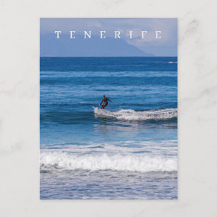 Tenerife surfer view postcard