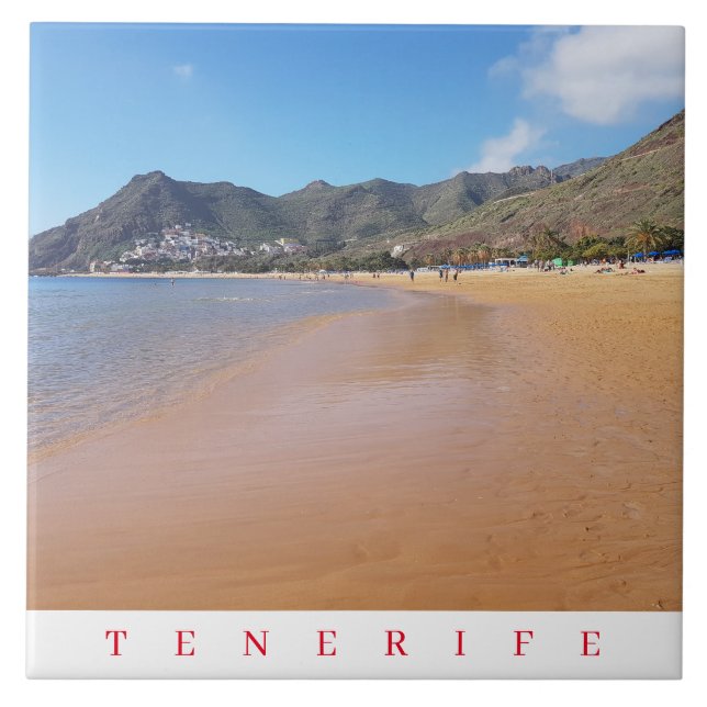 Tenerife Teresitas Vue sur la plage carreaux en cé (Devant)