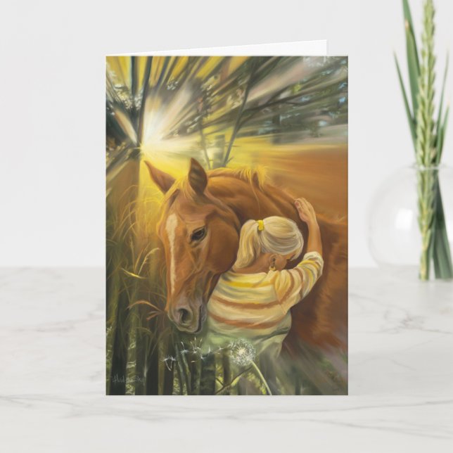 Tenez la carte de sympathie Sky Horse (Devant)