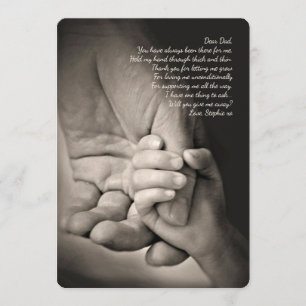 Tenez ma carte de demande de père de main