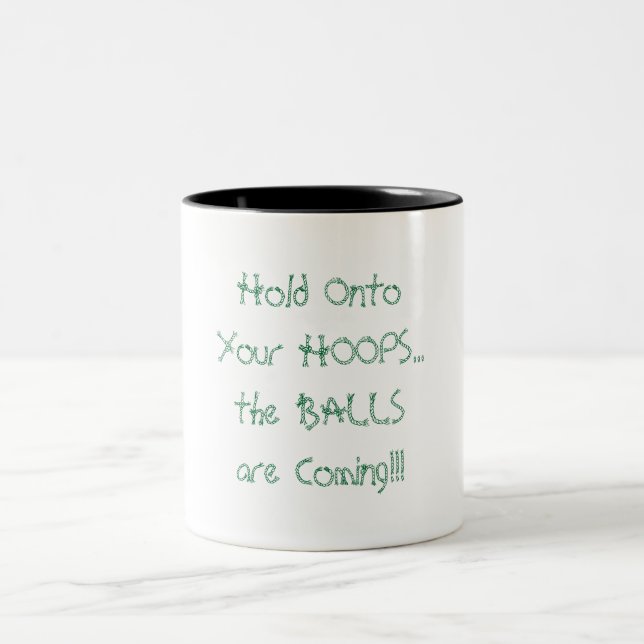 Tenez Sur Vos Cerceaux Basketball Funny 11 oz. Mug (Centre)