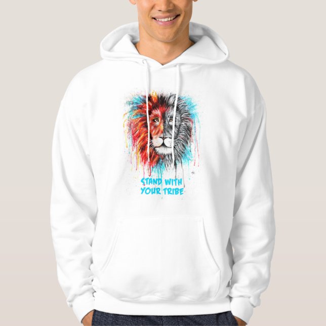 Tenez-vous avec votre tribu Sweat - shirt à capuch (Devant)