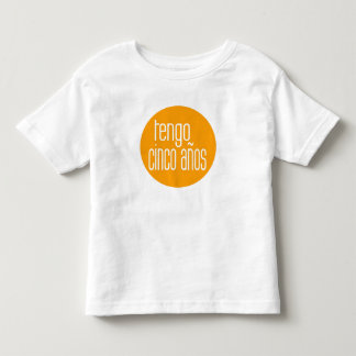 tengo cinco años toddler t-shirt