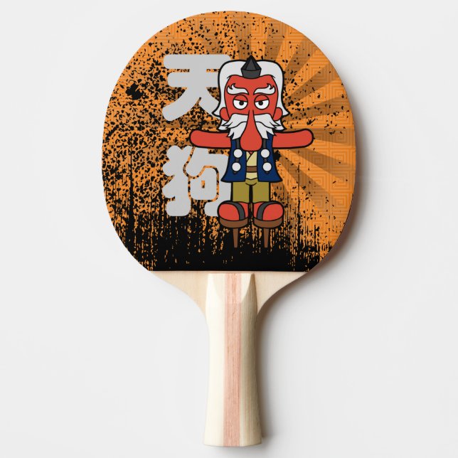 Tengu Grunge Yokai Ping Pong Paddle (Front)