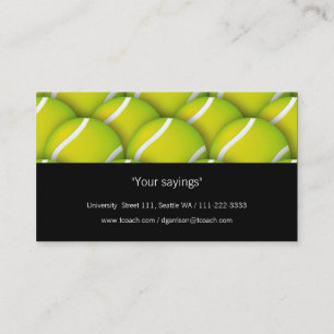 Tenis Coach   Sport Business Card