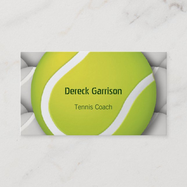 Tenis Coach | Sport Business Card (Front)